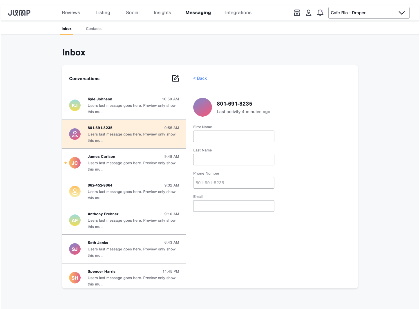 Conversation thread — final design