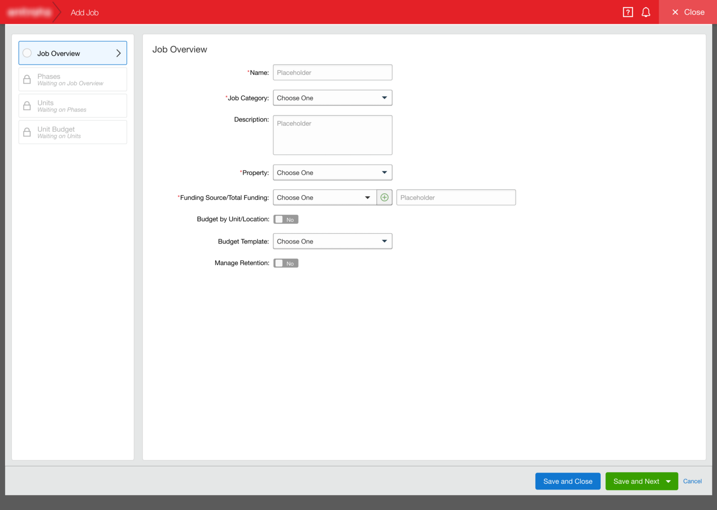 Post-setup dashboard with advanced controls